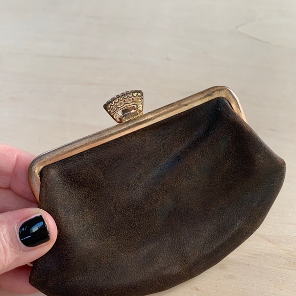 Antique Leather Coin Purse by Lewis / Jenco - Picture 4 of 5